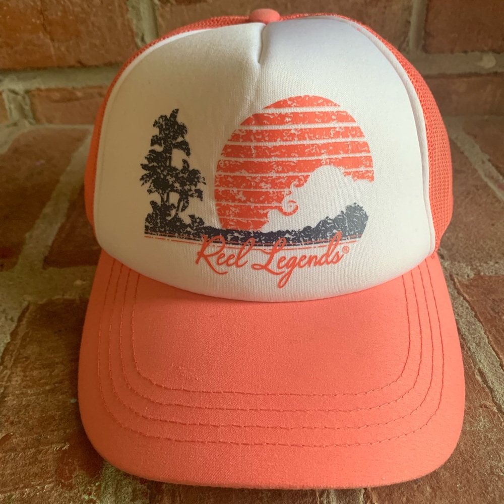 Womens Reel Legends peach adjustable hat